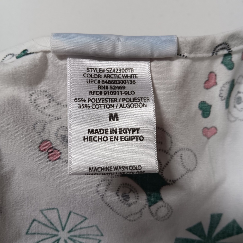 SB Scrubs Womens Medium V-Neck Scrub Top White Teddy Bear Print SZ42300TB - Picture 4 of 7